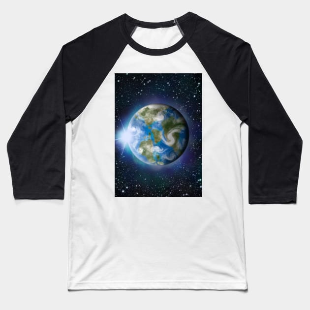 Planet Baseball T-Shirt by LeighsDesigns